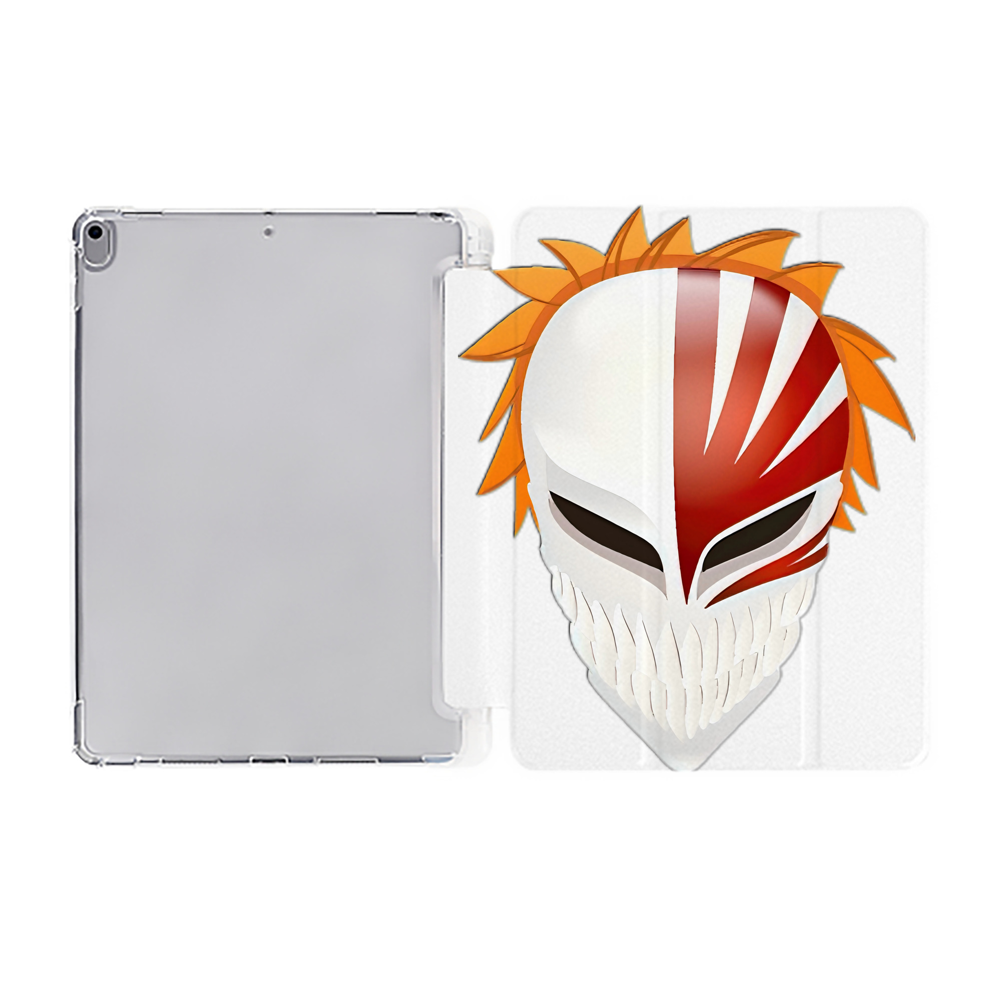 （画像用） ブリーチ 黒崎一護（くろさき いちご）BLEACH Kurosaki Ichigo IPad ケース ペン収納付き 三つ折りスタンド PUレザー×シリコン 対応機種9.5/10.5/10.9インチ